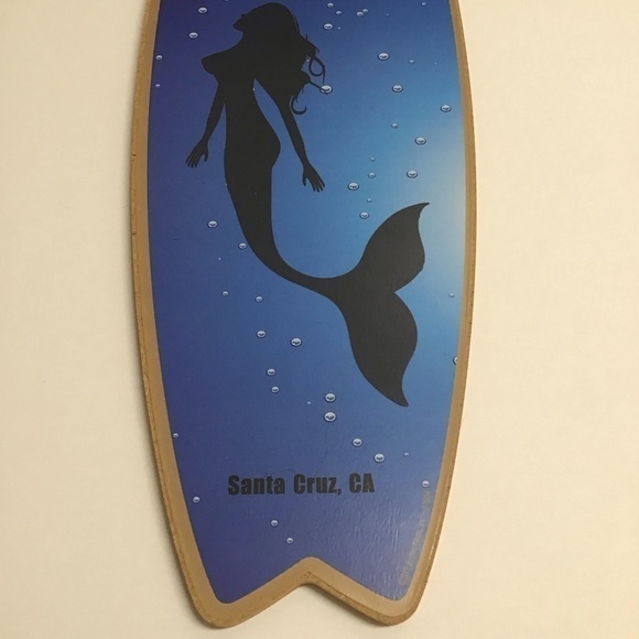 Santa Cruz CA Mermaids Welcome Beach Fantasy Surfboard Sign Wall Art 5x16” NEW - Picture 5 of 15